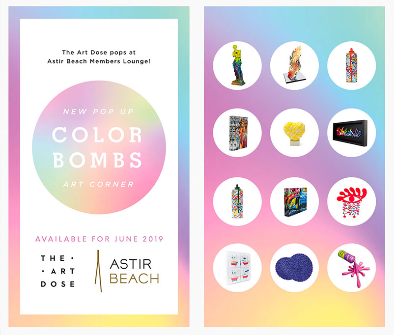 "Color Bombs" Pop-Up at Astir Beach, June Edition