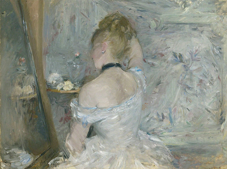 Berthe Morisot, Woman at Her Toilette (1875-1880) National Gallery, London.