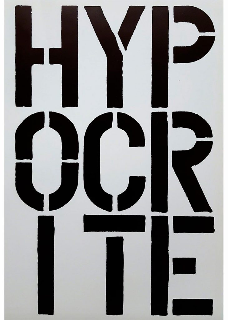 Hypocrite, 1989, Screenprint. 