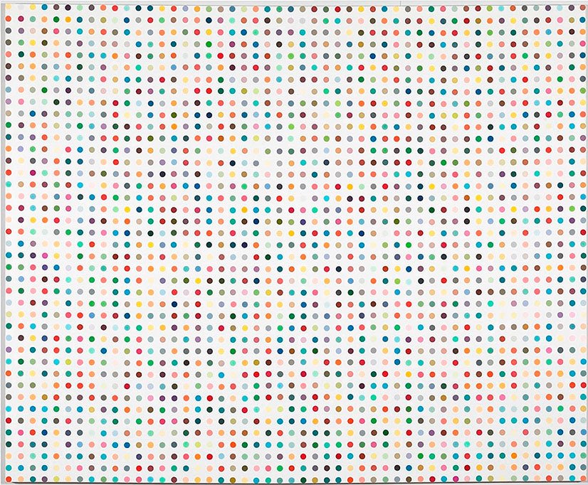 Damien Hirst, Anthraquinone-1-Diazonium Chloride (1994) © Damien Hirst and Science Ltd. / DACS 2018. Photo by Prudence Cuming Associates Ltd. Courtesy of Tate Liverpool