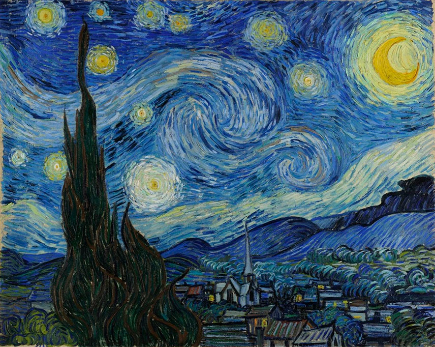 Vincent Van Gogh, Starry Night (1889) The Museum of Modern Art, New York.